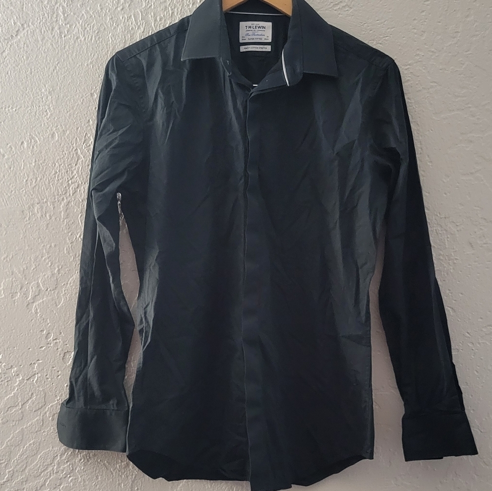 T.M. Lewin Super Fitted Dress Shirt Size 33 15½